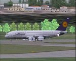 Airbus A380 landing at Domodedovo Airport [UUDD]