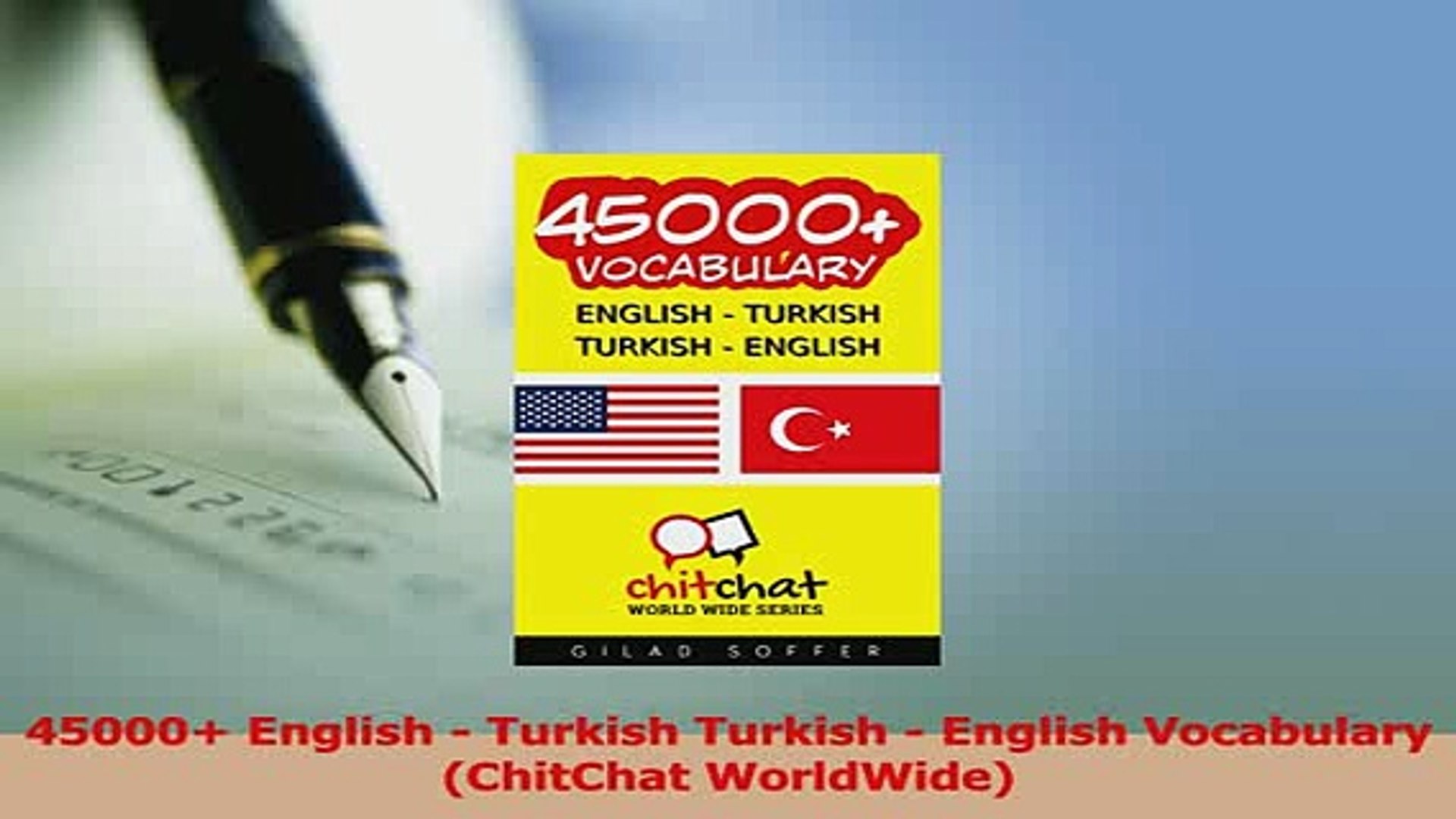 Pdf 45000 English Turkish Turkish English Vocabulary Chitchat Worldwide Read Online - 