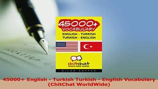 PDF  45000 English  Turkish Turkish  English Vocabulary ChitChat WorldWide Read Online