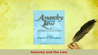 PDF  Anarchy and the Law Download Full Ebook