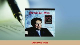 Download  Octavio Paz PDF Full Ebook