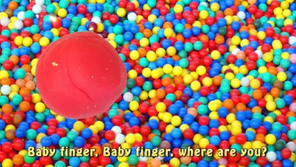 Play Doh Finger Family Ball Pit Song for learning colors   Nursery Rhymes for Children and Kids