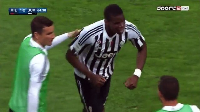 1-2 Paul Pogba Goal Italy Serie A - 09.04.2016, AC Milan 1-2 Juventus FC
