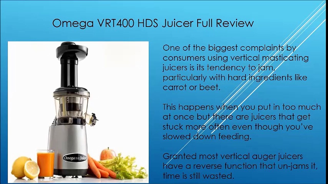 Omega VRT400 HDS Juicer Full Review