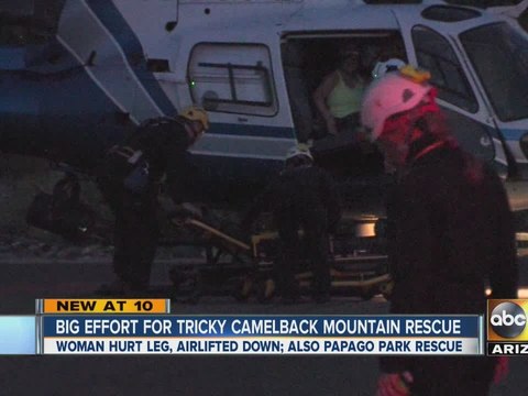 Phoenix firefighters respond to two Saturday night mountain rescues