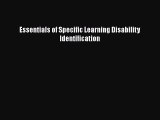 PDF Essentials of Specific Learning Disability Identification Free Books