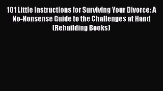 Download 101 Little Instructions for Surviving Your Divorce: A No-Nonsense Guide to the Challenges