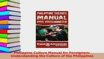 PDF  Philippine Culture Manual for Foreigners Understanding the Culture of the Philippines Download Online