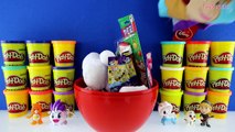 GIANT SANTA CLAUS Surprise Egg Play Doh - Christmas Toys Frozen Shopkins MLP Radz