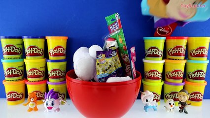 GIANT SANTA CLAUS Surprise Egg Play Doh - Christmas Toys Frozen Shopkins MLP Radz