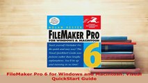 PDF  FileMaker Pro 6 for Windows and Macintosh Visual QuickStart Guide  EBook