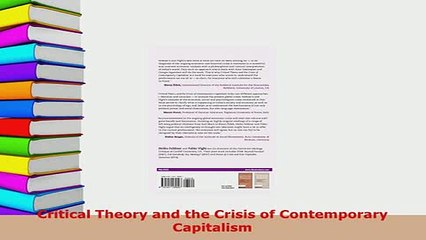 PDF  Critical Theory and the Crisis of Contemporary Capitalism Download Online