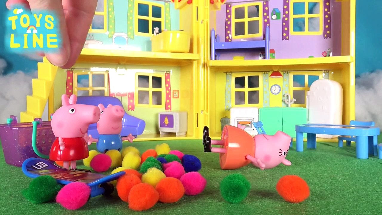 PEPPA PIG and George Play DOC MCSTUFFINS check-up mummy pig sick TOYS LINE