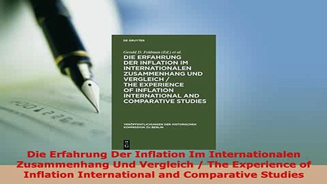 PDF Die Erfahrung Der Inflation Im Internationalen Zusammenhang Und Vergleich The Experience Download Full Ebook