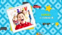 Boys theme personalised video party invitation