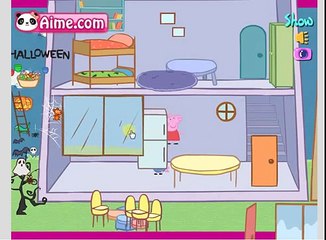 Игра Свинка Пеппа украшает дом на Хеллоуин ! Game Peppa Pig decorate the house for Halloween !