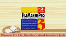 Download  Filemaker Pro 3 for Macintosh Visual Quickstart Guide  EBook