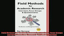 FREE PDF  Field Methods for Academic Research Interviews Focus Groups and Questionnaires Research  FREE BOOOK ONLINE