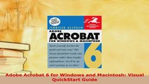 Download  Adobe Acrobat 6 for Windows and Macintosh Visual QuickStart Guide  EBook