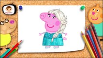 Peppa Pig y Elsa Kristoff Anna Olaf Disney Frozen   Halloween La Cerdita En Español PequeTV