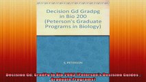 READ book  Decision Gd GradPg in Bio 2003 Petersons Decision Guides  Graduate Programs  FREE BOOOK ONLINE