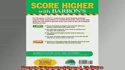 FREE PDF  Barrons AP Computer Science A 7th Edition READ ONLINE