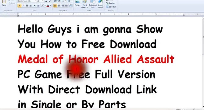 Comment télécharge Medal of Honor Allied Assault PC Jeu gratuit télécharge