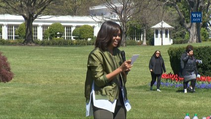 Michelle Obama Plants The White House Kitchen Garden