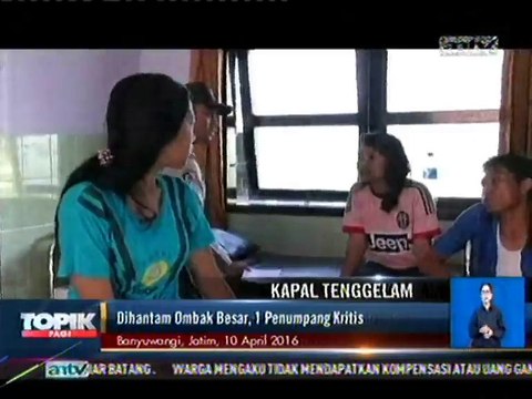 Kapal Terbalik Dihantam Ombak Besar, 1 Kritis