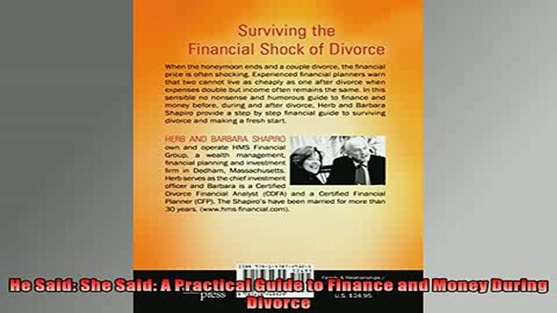 Free Pdf Downlaod He Said She Said A Practical Guide To Finance And Money During Divorce Book Online Video Dailymotion