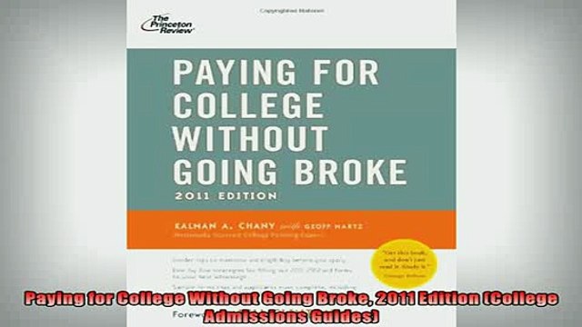 Free PDF Downlaod Paying for College Without Going Broke 2011 Edition College Admissions Guides FREE BOOOK ONLINE