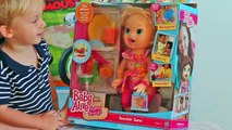 Boneca Baby Alive Comilona Sara Hora de Comer Brincar Coco Caquinha Fralda Brinquedos Snackin Video