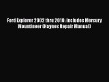 Download Ford Explorer 2002 thru 2010: Includes Mercury Mountineer (Haynes Repair Manual) PDF