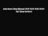 Read John Deere Shop Manual 1020 1520 1530 2020  (I&T Shop Service) PDF Online