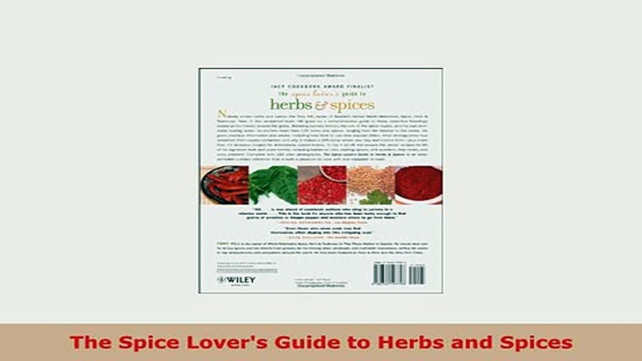 PDF  The Spice Lovers Guide to Herbs and Spices Free Books