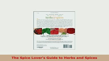 PDF  The Spice Lovers Guide to Herbs and Spices Free Books
