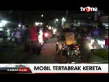 Sopir Asyik Dengarkan Musik, Minibus Ditabrak Kereta Api