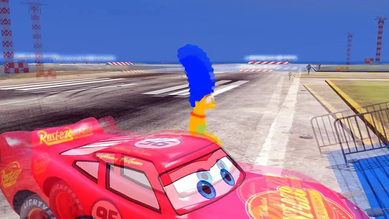 5 Flash McQueen,Tortues Ninja, Dinoco Disney Cars 2 Pixar Marge Simpson | Dessin animé en