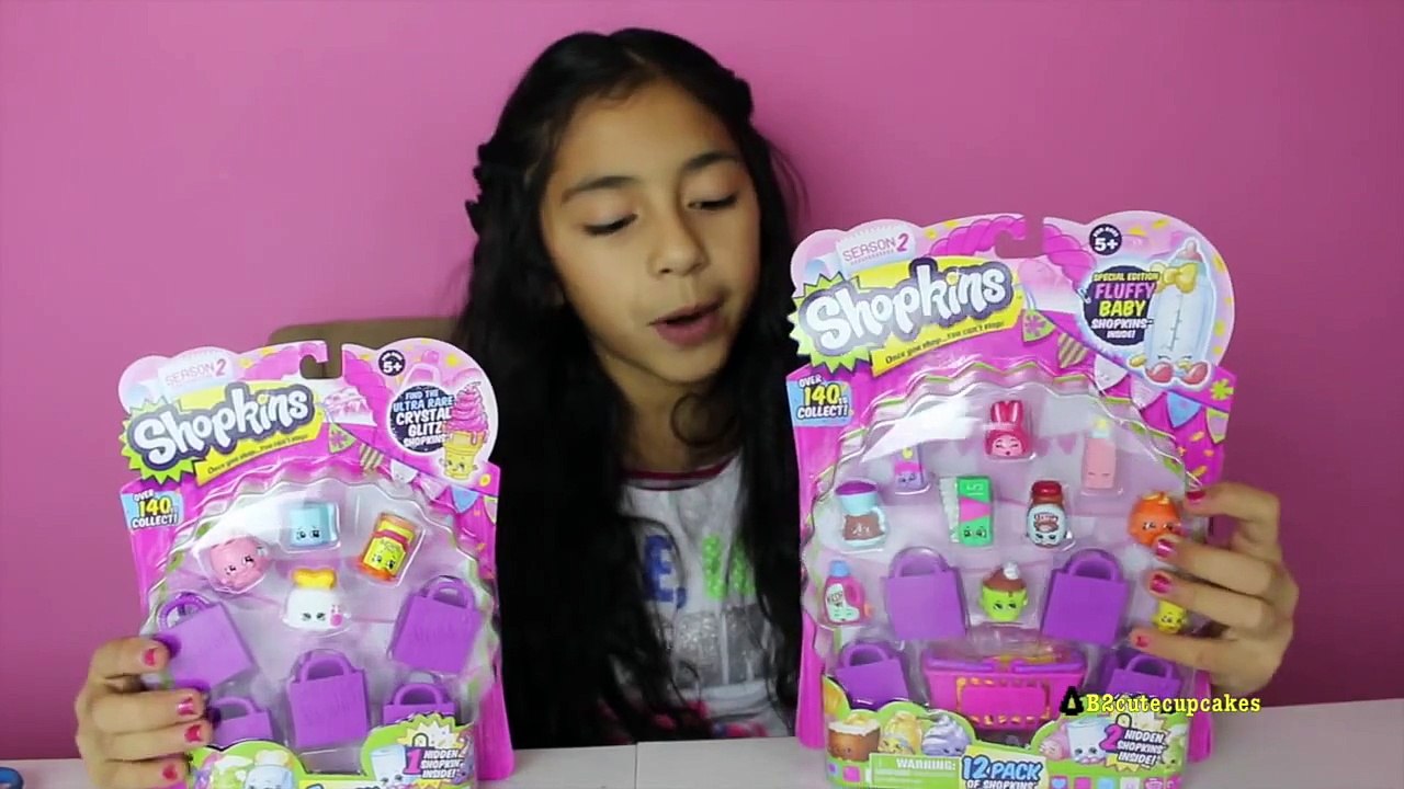 NEW SHOPKINS Season 2 5 Pack & 12 Pack Ultra Rare Crystal Glitz Special Edition Fluffy Bab