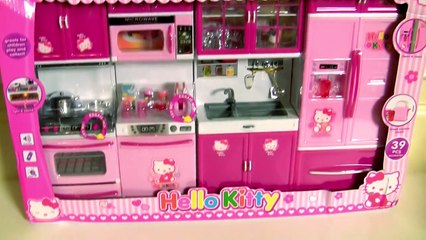 HELLO KITTY Deluxe Kitchen Toy Cooking with Elsa Disney Frozen Play Doh Surprises