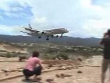 airplane landing(up close view)