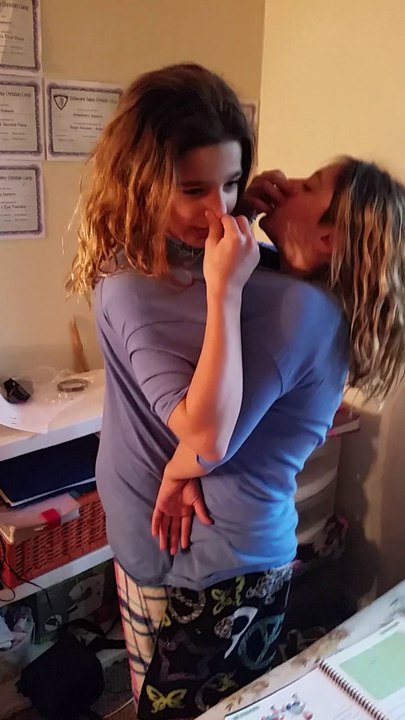 Sisters Get placed in the "Love me Shirt" again for fighting....