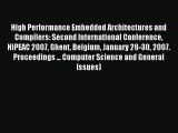 Read High Performance Embedded Architectures and Compilers: Second International Conference
