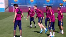 FC Barcelona training session: Back to work