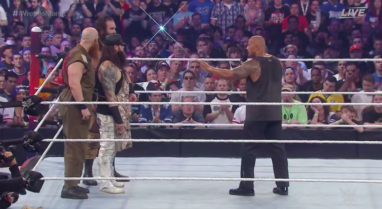 The Rock Makes Fun of The Wyatt Family at Wrestle mania 32 Funny!!