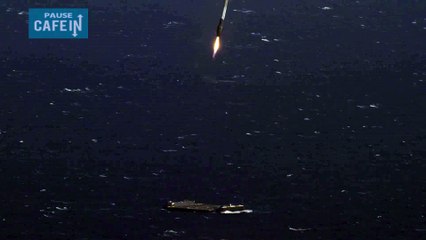 La fusée Falcon 9 de SpaceX atterrit en pleine mer