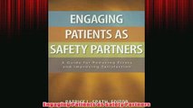 Free   Engaging Patients as Safety Partners Read Download