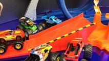 Disney Cars at the Blaze and the Monster Machines Monster Dome Track Playset vs the Hot Wheels