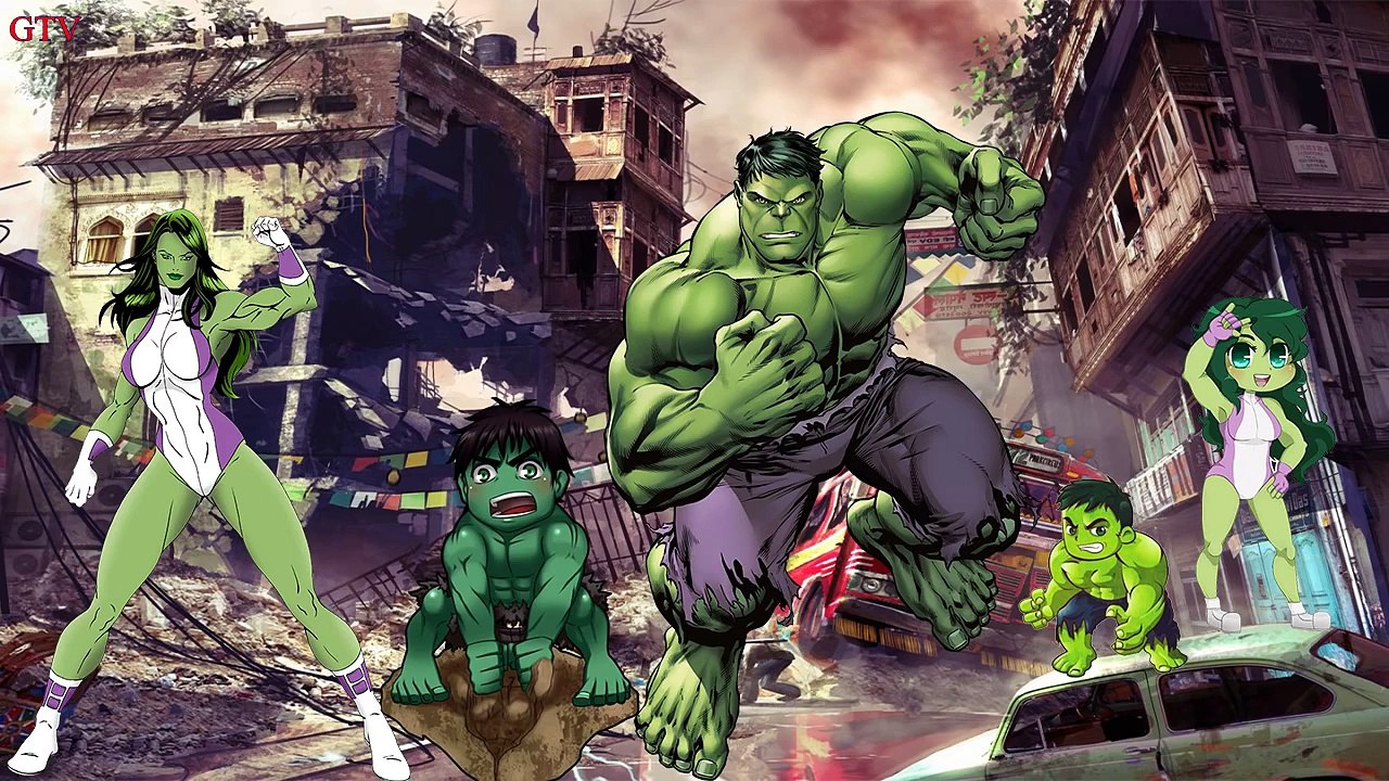 Spiderman Vs Hulk Finger Family - Spider-Man Kids Songs Nursery Rhymes