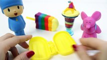 Pocoyo Play Doh Rainbow Ice Cream Play Dough Desserts Пластилін Покојо Toy Videos